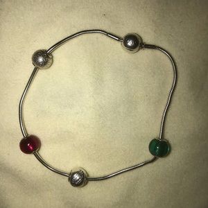 Pandora Essence charms (2) Red & Green